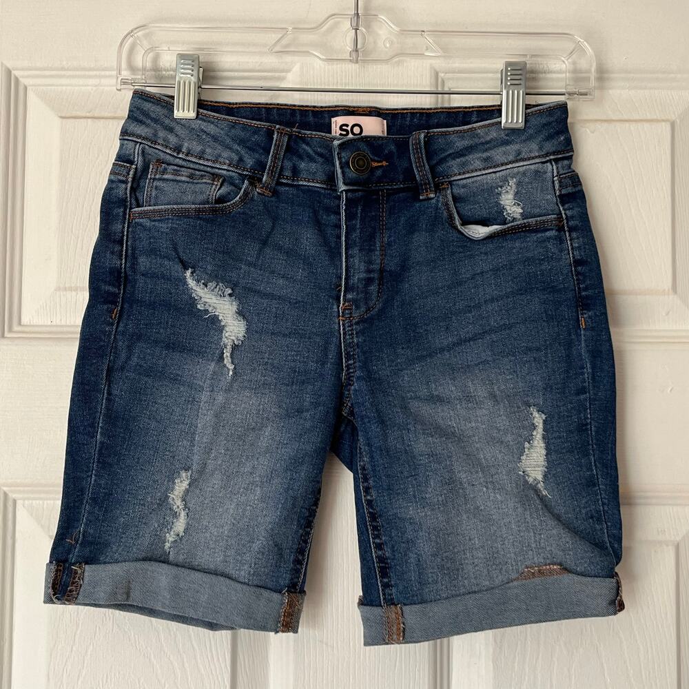SO Denim Cuffed Shorts - Size 12